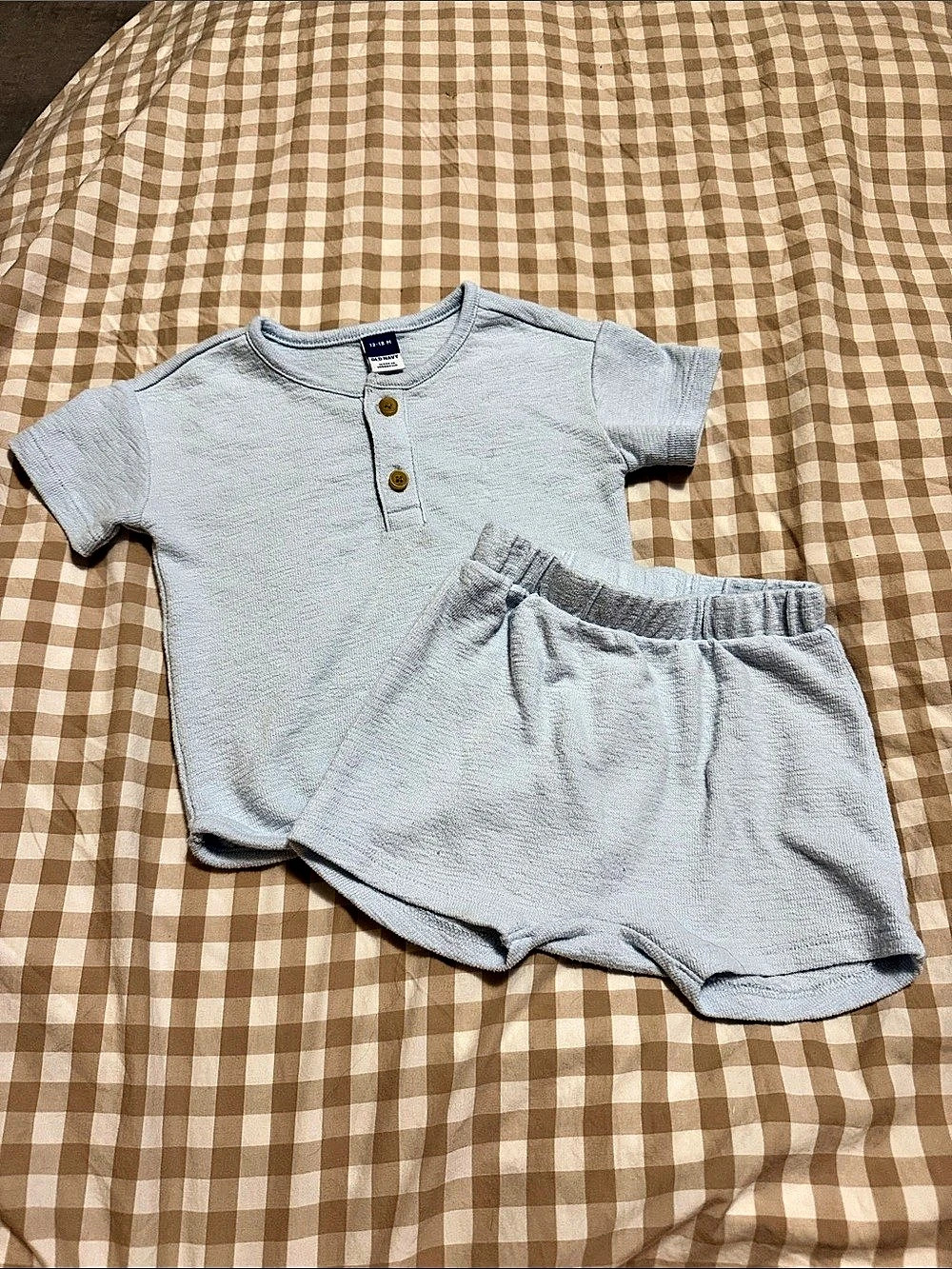 Old Navy Boys 12-18M Gray Matching Set Like New